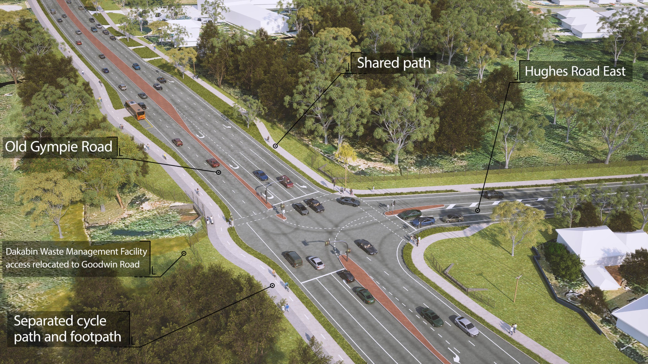 Hughes Rd East intersection proposed design