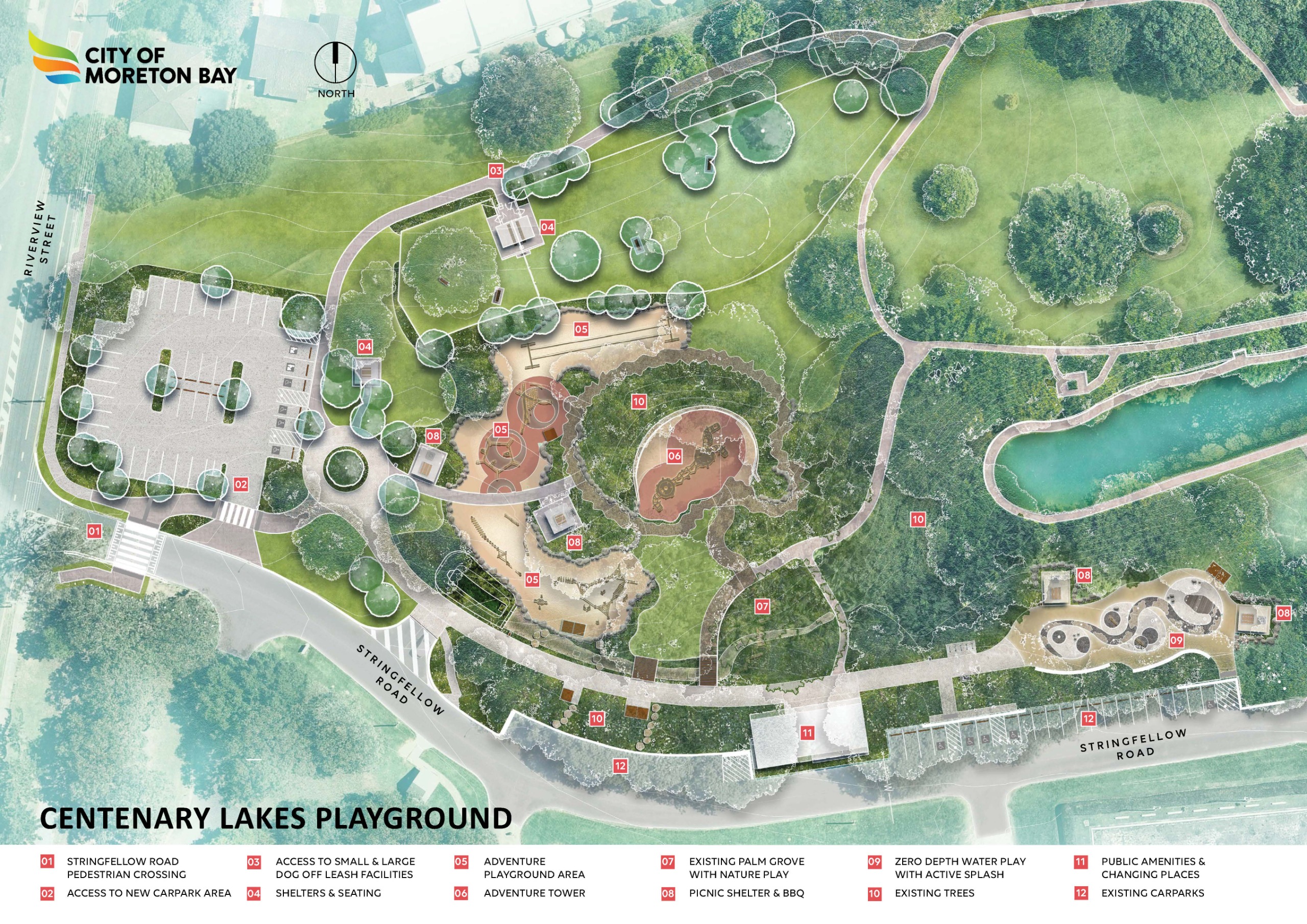 Landscape plan of the new playground