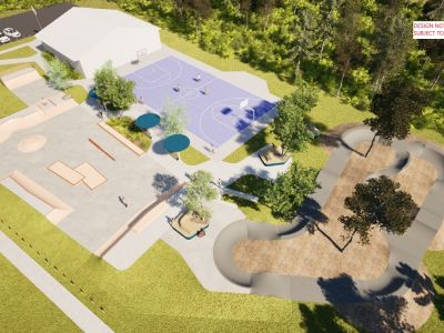Indicative 3D modelling of the new skatepark 
