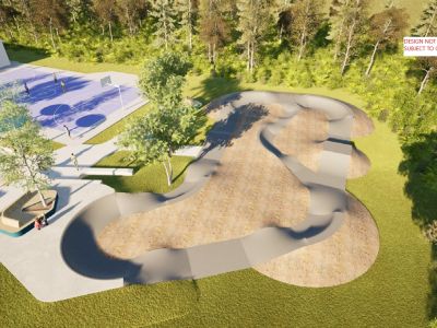 Indicative 3D modelling of the new skatepark 
