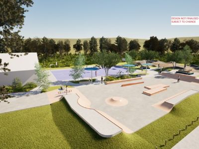 Indicative 3D modelling of the new skatepark 